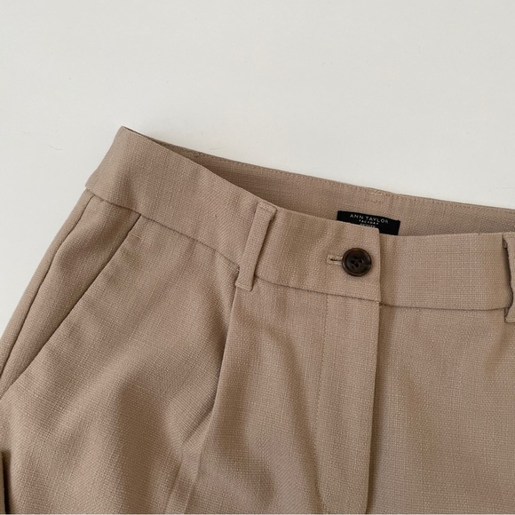 Ann Taylor High Rise Tapered Ankle Pant Trousers in Tan, Size 4 Petite - Picture 4 of 13